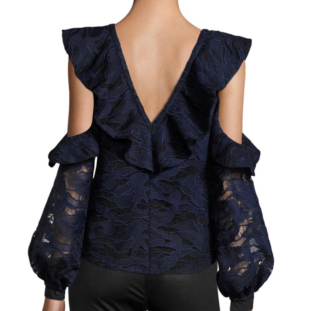 Self-portrait Lace Pattern of the shoulder Blouse